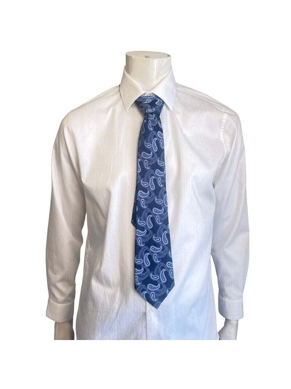 Michael KORS Blue Paisley Swirl Neck Tie
